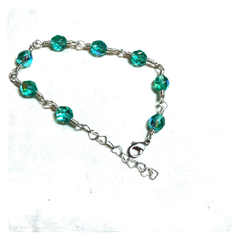 Sterling silver wire wrapped bracelet